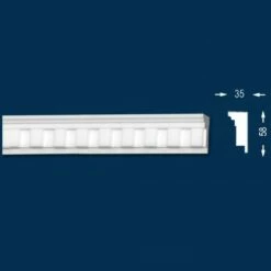 Wiesemann | Fassadenprofil "FP2" | Fassadenstuck | 35 X 58 X 2000 Mm | Innenstuck | Unbeschichtet