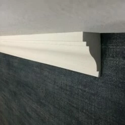 PROVISTON | Gipsleiste Karlsruhe | Echter Gipsstuck | 50 X 80 X 1000 Mm | Stuckleisten Aus Gips