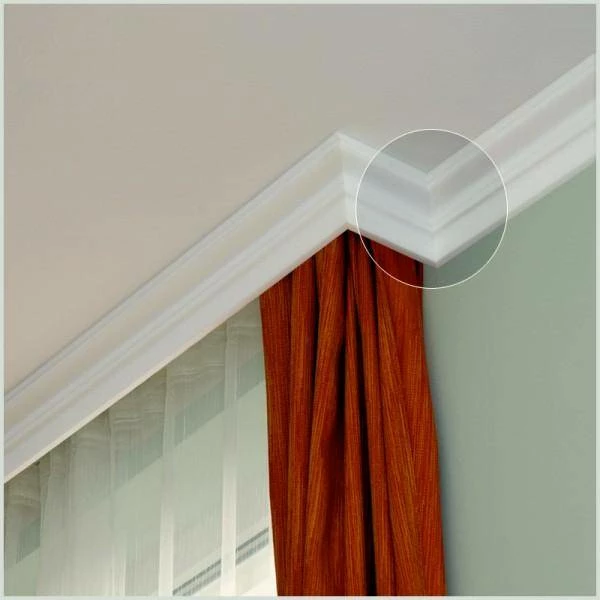 Wiesemann | Innenwinkel "Glasgow 30" | Polystyrol | 87 X 45 X 200 Mm | Weiß | Stuckleisten Winkel 5 Wiesemann | Innenwinkel "Glasgow 30" | Polystyrol | 87 X 45 X 200 Mm | Weiß | Stuckleisten Winkel – Bild 3