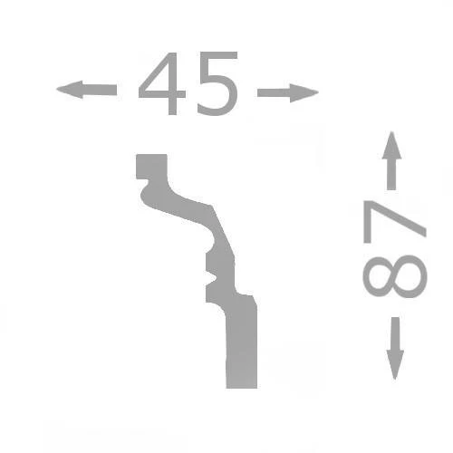 Wiesemann | Stuckleiste Glasgow 30 | Polystyrol | 45 X 87 X 2000 Mm | Deckenleiste | Weiß 4 Wiesemann | Stuckleiste Glasgow 30 | Polystyrol | 45 X 87 X 2000 Mm | Deckenleiste | Weiß – Bild 2