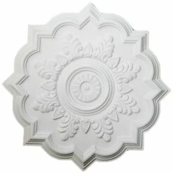 PROVISTON | Gips Rosette Nottingham | Echter Gipsstuck | Ø42,8cm | Stuckrosette