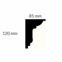 PROVISTON | Gipsleiste Heilbronn | Echter Gipsstuck | 85 X 120 X 1140 Mm | Stuckleisten Aus Gips -Profistuck Verkäufe heilbronn skizze gipsstuck 1280x1280