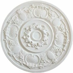 PROVISTON | Gips Rosette Brighton | Echter Gipsstuck | Ø82cm | Stuckrosette