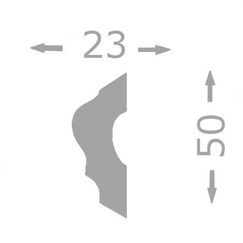 Wiesemann Zierleiste Ibiza 54 Polystyrol 23 X 50 X 2000 Mm Wandleiste Weiß 4 Wiesemann Zierleiste Ibiza 54 Polystyrol 23 X 50 X 2000 Mm Wandleiste Weiß – Bild 2