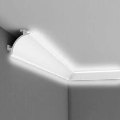 PROVISTON | Innenwinkel "QL001" | Polyurethan | 147 X 147 X 200 Mm | Weiß | Stuckleisten Winkel