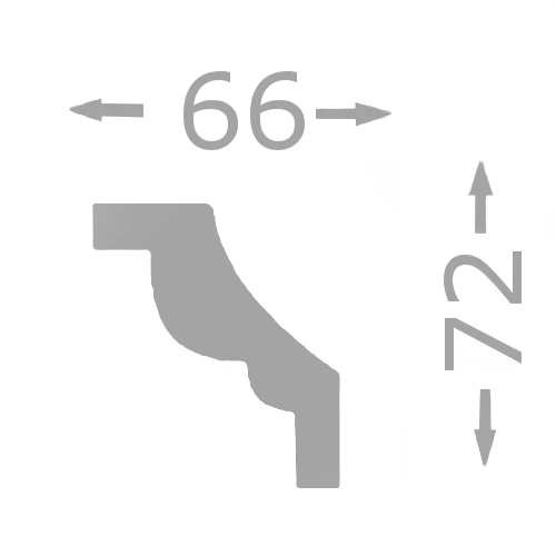 Wiesemann | Stuckleiste Roma 28 | Polystyrol | 66 X 72 X 2000 Mm | Deckenleiste | Weiß 4 Wiesemann | Stuckleiste Roma 28 | Polystyrol | 66 X 72 X 2000 Mm | Deckenleiste | Weiß – Bild 2