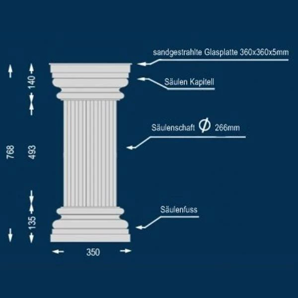 Wiesemann | Dekosäule "Lipari 266" | 360 X 768 Mm | Stucksäule | Unbeschichtet | Beleuchtet 3 Wiesemann | Dekosäule "Lipari 266" | 360 X 768 Mm | Stucksäule | Unbeschichtet | Beleuchtet