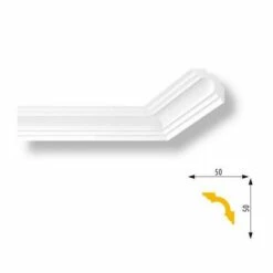 Marbet | Innenwinkel "Marbet E14" | Polystyrol | 50 X 50 X 200 Mm | Weiß | Stuckleisten Winkel