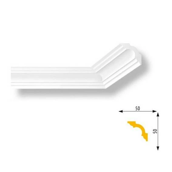 Marbet | Innenwinkel "Marbet E14" | Polystyrol | 50 X 50 X 200 Mm | Weiß | Stuckleisten Winkel 3 Marbet | Innenwinkel "Marbet E14" | Polystyrol | 50 X 50 X 200 Mm | Weiß | Stuckleisten Winkel