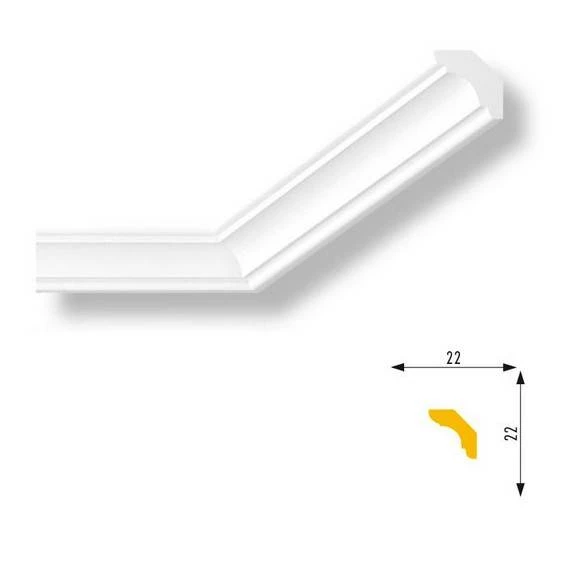 Marbet | Innenwinkel "Marbet E23" | Polystyrol | 22 X 22 X 200 Mm | Weiß | Stuckleisten Winkel 3 Marbet | Innenwinkel "Marbet E23" | Polystyrol | 22 X 22 X 200 Mm | Weiß | Stuckleisten Winkel