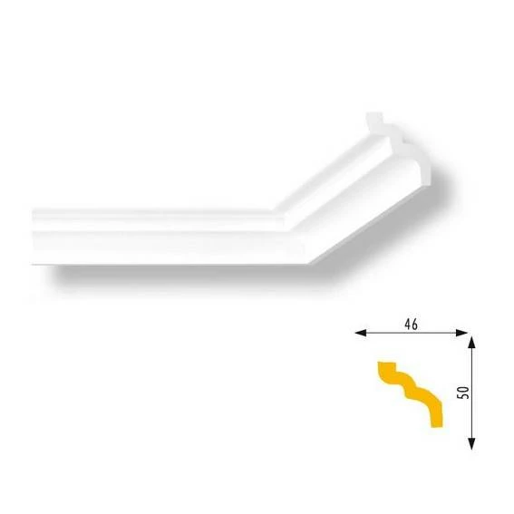 Marbet | Außenwinkel "Marbet E7" | Polystyrol | 50 X 46 X 200 Mm | Weiß | Stuckleisten Winkel 3 Marbet | Außenwinkel "Marbet E7" | Polystyrol | 50 X 46 X 200 Mm | Weiß | Stuckleisten Winkel