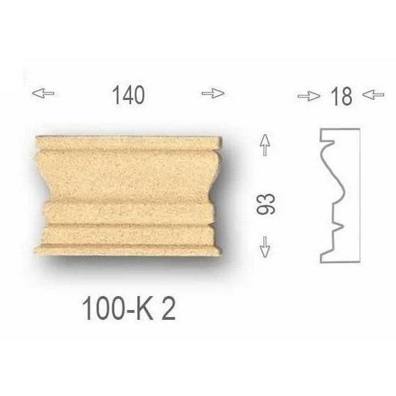 Wiesemann | Schlussstein "Marcus 100-K2" | Zierelement | 18 X 93 X 140 Mm | Fassade | Beschichtet 3 Wiesemann | Schlussstein "Marcus 100-K2" | Zierelement | 18 X 93 X 140 Mm | Fassade | Beschichtet