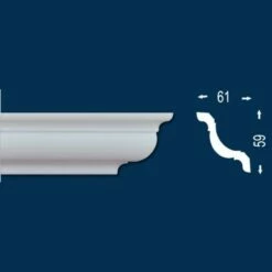 Wiesemann | Stuckleiste Oslo 22 | Polystyrol | 61 X 59 X 2000 Mm | Deckenleiste | Weiß -Profistuck Verkäufe oslo 22 3 1280x1280