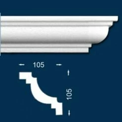 Wiesemann | Stuckleiste Paris 34 | Polystyrol | 105 X 105 X 2000 Mm | Deckenleiste | Weiß 11 Wiesemann | Stuckleiste Paris 34 | Polystyrol | 105 X 105 X 2000 Mm | Deckenleiste | Weiß -Profistuck Verkäufe paris34 1280x1280