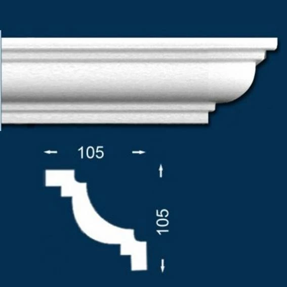 Wiesemann | Stuckleiste Paris 34 | Polystyrol | 105 X 105 X 2000 Mm | Deckenleiste | Weiß 6 Wiesemann | Stuckleiste Paris 34 | Polystyrol | 105 X 105 X 2000 Mm | Deckenleiste | Weiß – Bild 4