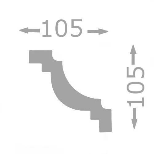 Wiesemann | Stuckleiste Paris 34 | Polystyrol | 105 X 105 X 2000 Mm | Deckenleiste | Weiß 4 Wiesemann | Stuckleiste Paris 34 | Polystyrol | 105 X 105 X 2000 Mm | Deckenleiste | Weiß – Bild 2