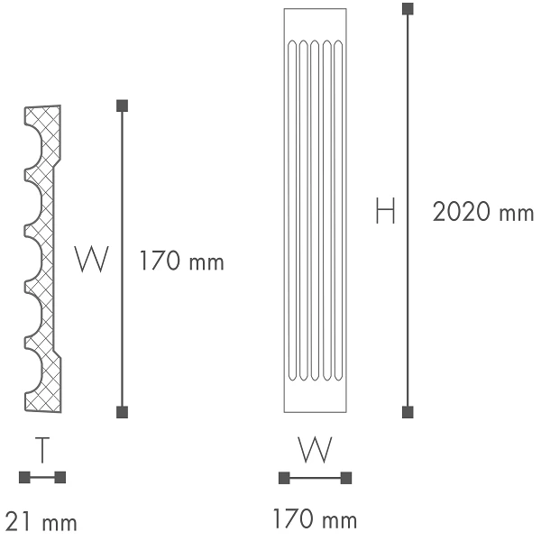 NMC | Pilaster Säulenschaft "Messina" | PP2 ARSTYL | Polyurethan | 170 X 2020 Mm | Säulenprofil 4 NMC | Pilaster Säulenschaft "Messina" | PP2 ARSTYL | Polyurethan | 170 X 2020 Mm | Säulenprofil – Bild 2