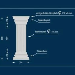 Wiesemann | Dekosäule "Rosarno 166" | 310 X 660 Mm | Stucksäule | Unbeschichtet | Unbeleuchtet