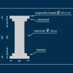 Wiesemann | Dekosäule "San Luca 166" | 340 X 667 Mm | Stucksäule | Beschichtet | Unbeleuchtet