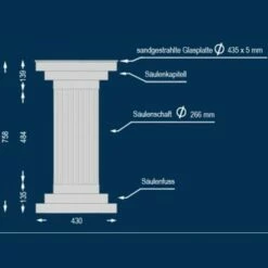 Wiesemann | Dekosäule "San Luca 266" | 435 X 758 Mm | Stucksäule | Unbeschichtet | Unbeleuchtet