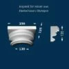 Wiesemann | Säulenkapitell "SK1-1" | Polystyrol | 250 X 135 Mm | Dekosäule | Zierelement Stucksäule