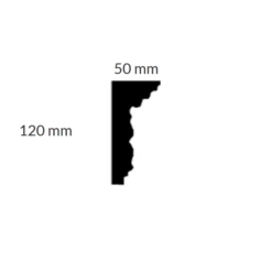 PROVISTON | Gipsleiste Bonn | Echter Gipsstuck | 50 X 120 X 1050 Mm | Stuckleisten Aus Gips -Profistuck Verkäufe skizze bonn 1280x1280
