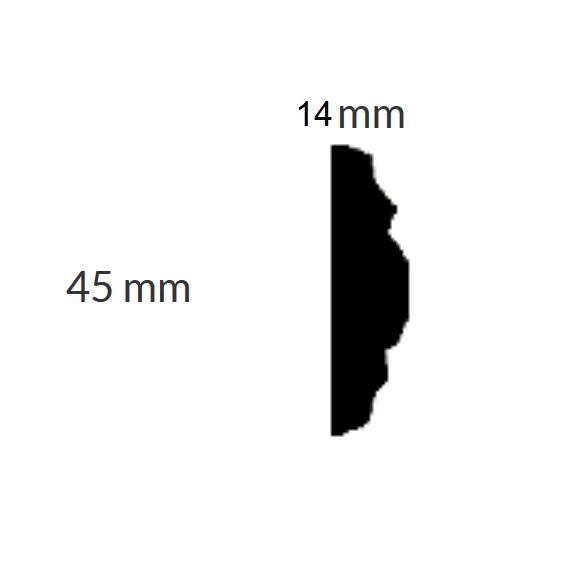PROVISTON | Zierleiste Düren | Gips | 14 X 45 X 750 Mm | Wandleiste | Weiß 4 PROVISTON | Zierleiste Düren | Gips | 14 X 45 X 750 Mm | Wandleiste | Weiß – Bild 2