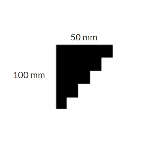 PROVISTON | Gipsleiste München | Echter Gipsstuck | 50 X 100 X 1030 Mm | Stuckleisten Aus Gips 7 PROVISTON | Gipsleiste München | Echter Gipsstuck | 50 X 100 X 1030 Mm | Stuckleisten Aus Gips – Bild 5