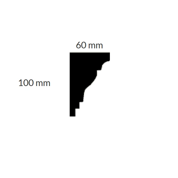 PROVISTON | Gipsleiste Regensburg | Echter Gipsstuck | 60 X 100 X 1000 Mm | Stuckleisten Aus Gips 9 PROVISTON | Gipsleiste Regensburg | Echter Gipsstuck | 60 X 100 X 1000 Mm | Stuckleisten Aus Gips – Bild 7