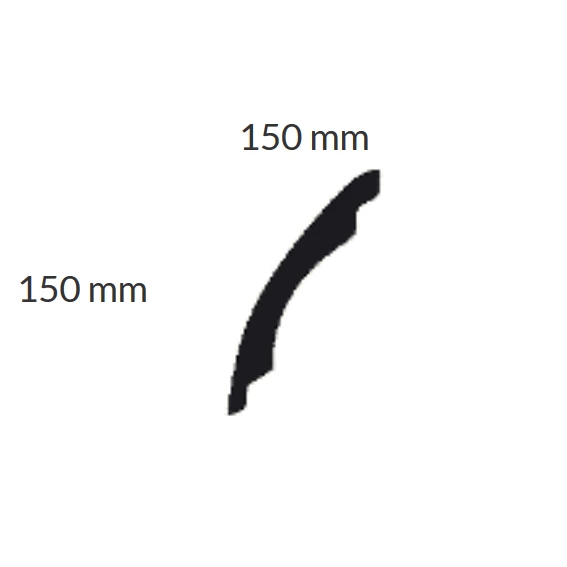 PROVISTON | Gipsleiste Siegen | Echter Gipsstuck | 150 X 150 X 1200 Mm | Stuckleisten Aus Gips 4 PROVISTON | Gipsleiste Siegen | Echter Gipsstuck | 150 X 150 X 1200 Mm | Stuckleisten Aus Gips – Bild 2