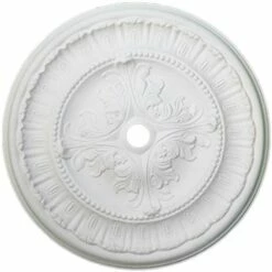 PROVISTON | Gips Rosette Southampton | Echter Gipsstuck | Ø38,8cm | Stuckrosette