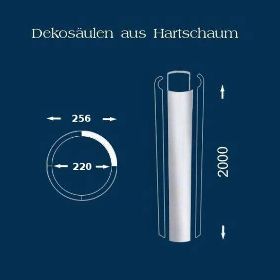 Wiesemann | Säulenschaft "SP10" | Polystyrol | 256 X 2000 Mm | Säulenprofil | Styroporsäule | Glatt 3 Wiesemann | Säulenschaft "SP10" | Polystyrol | 256 X 2000 Mm | Säulenprofil | Styroporsäule | Glatt