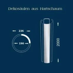 Wiesemann | Säulenschaft "SP7" | Polystyrol | 226 X 2000 Mm | Säulenprofil | Styroporsäule | Glatt