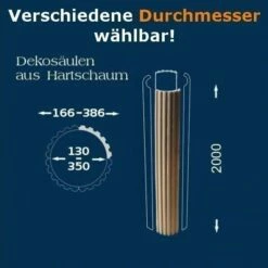 Wiesemann | Säulenschaft SP-kanneliert-b | 130 - 350 Mm | Kanneliert | Wetterfest Beschichtet