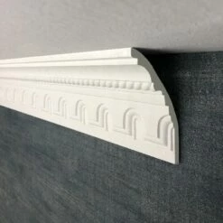 PROVISTON | Gipsleiste Hagen | Echter Gipsstuck | 83 X 100 X 1200 Mm | Stuckleisten Aus Gips