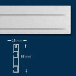 Wiesemann | Gardinenschiene | Zweiläufig | Kunststoff | 12 X 58 X 1800 Mm | Vorhangschiene | Weiß