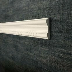 PROVISTON | Zierleiste Konstanz | Gips | 22 X 80 X 1200 Mm | Wandleiste | Weiß